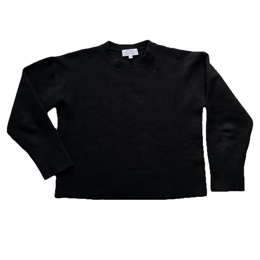 &Other Stories Wool Blend Jumper Cropped Fit Crewneck Pullover Sweater Black S